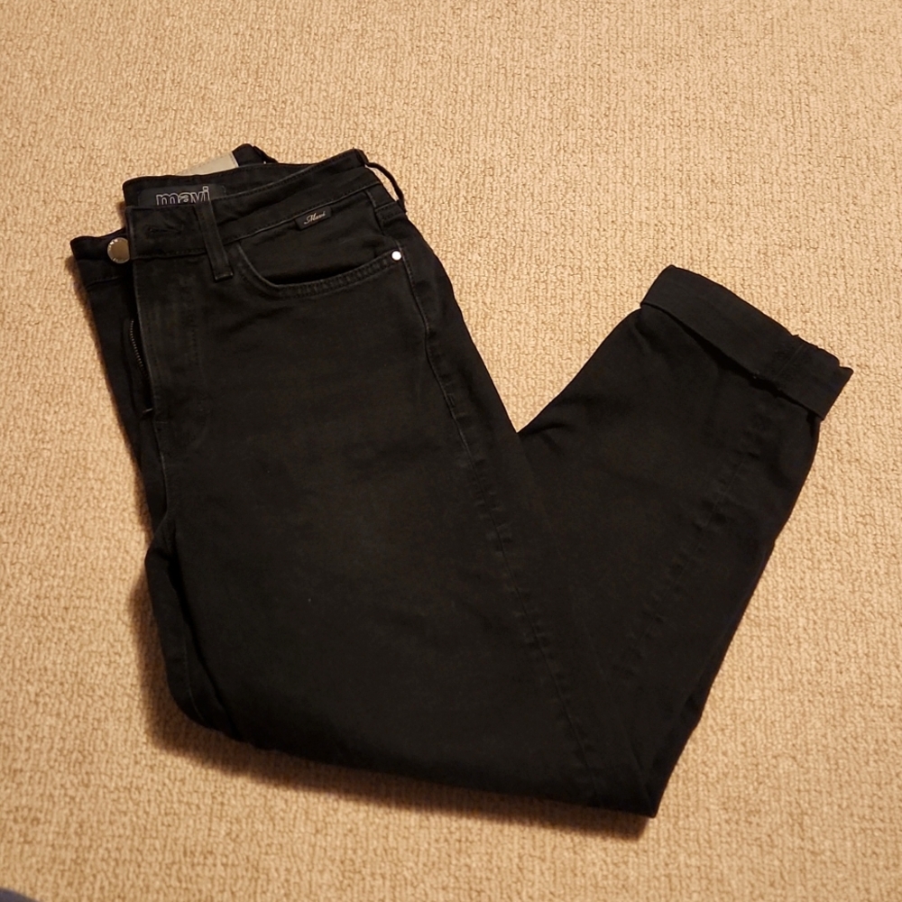 Mavi Brand Mom Jeans in Black